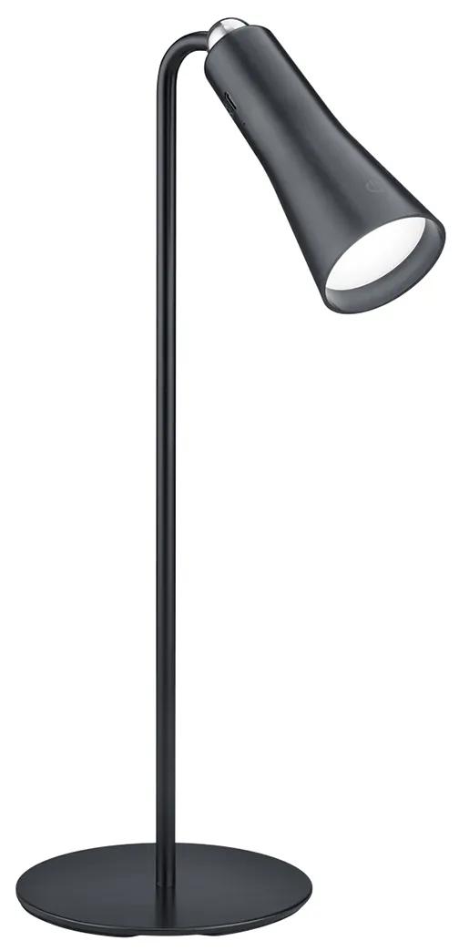 Moderná stolná lampa čierna nabíjateľná 3-stupňovo stmievateľná - Samuel