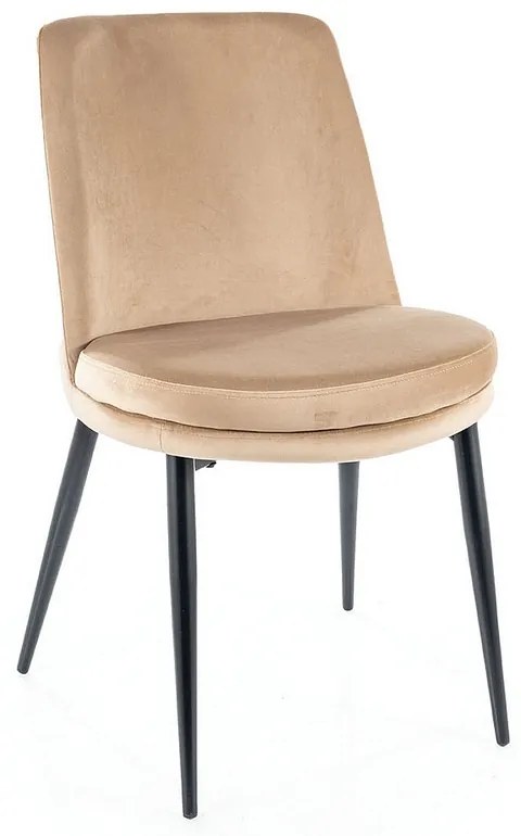 Jedálenská stolička Kayla Velvet, béžová