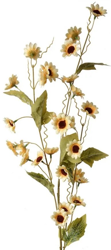 Dekorácia umelá kvetina so svetlo žltými kvetmi - 25*6*107 cm