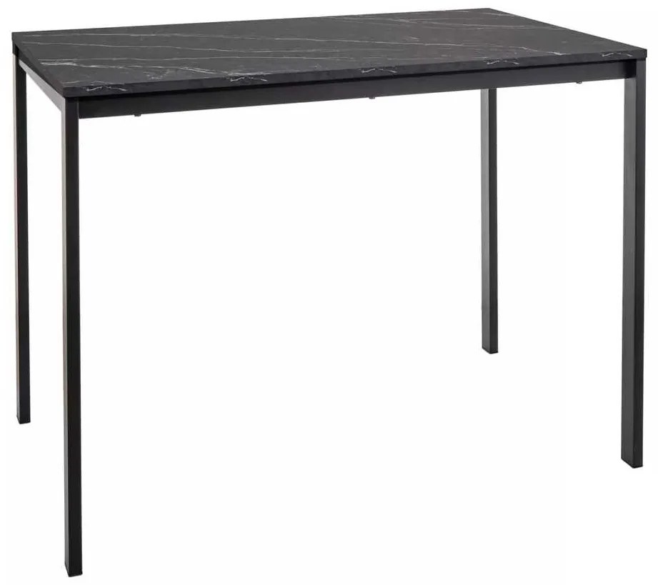 Jedálenský stôl Novales, čierny mramor / čierna