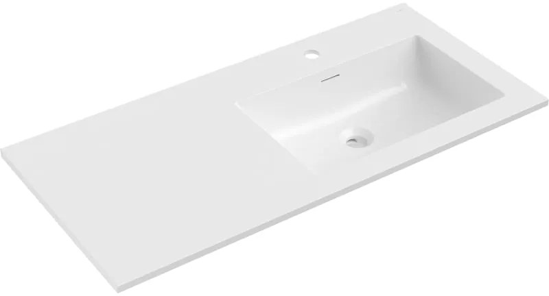 Mexen Otis, umývadlo na zapustenie 101 x 46,5 cm, pravé, biela lesklá, 25181000P