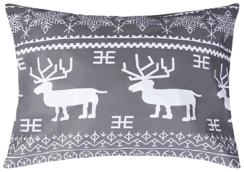 XPOSE® Bavlnená obliečka na vankúš VIANOCE - sivá 70x90 cm
