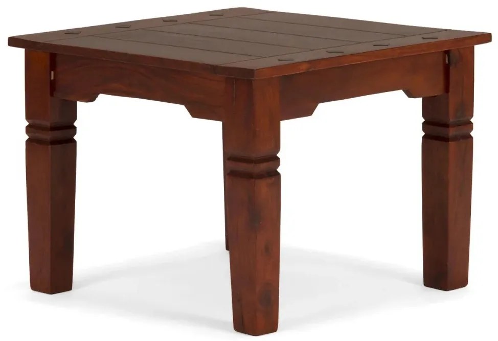 furniture-nabytek.cz - Masívny konferenčný stolík Texas z akácie, lakovaný, hnedý – 60×60×45 cm