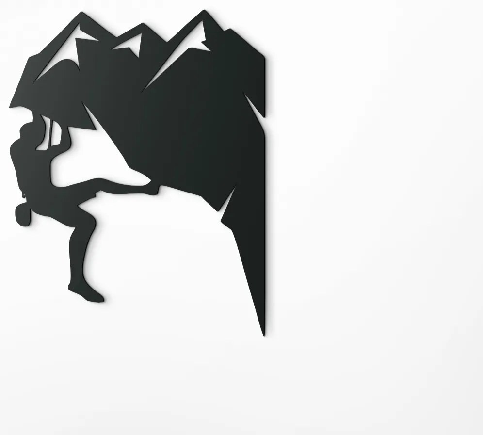 drevko Drevená nálepka na stenu Horolezec Rozmer obrazu: 41,5 x 32,5 cm, Farba dekorácie: Čierna