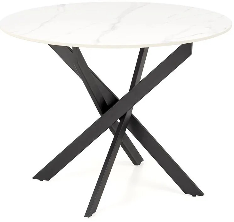 Jedálenský stôl Waylon II, mramor / čierna