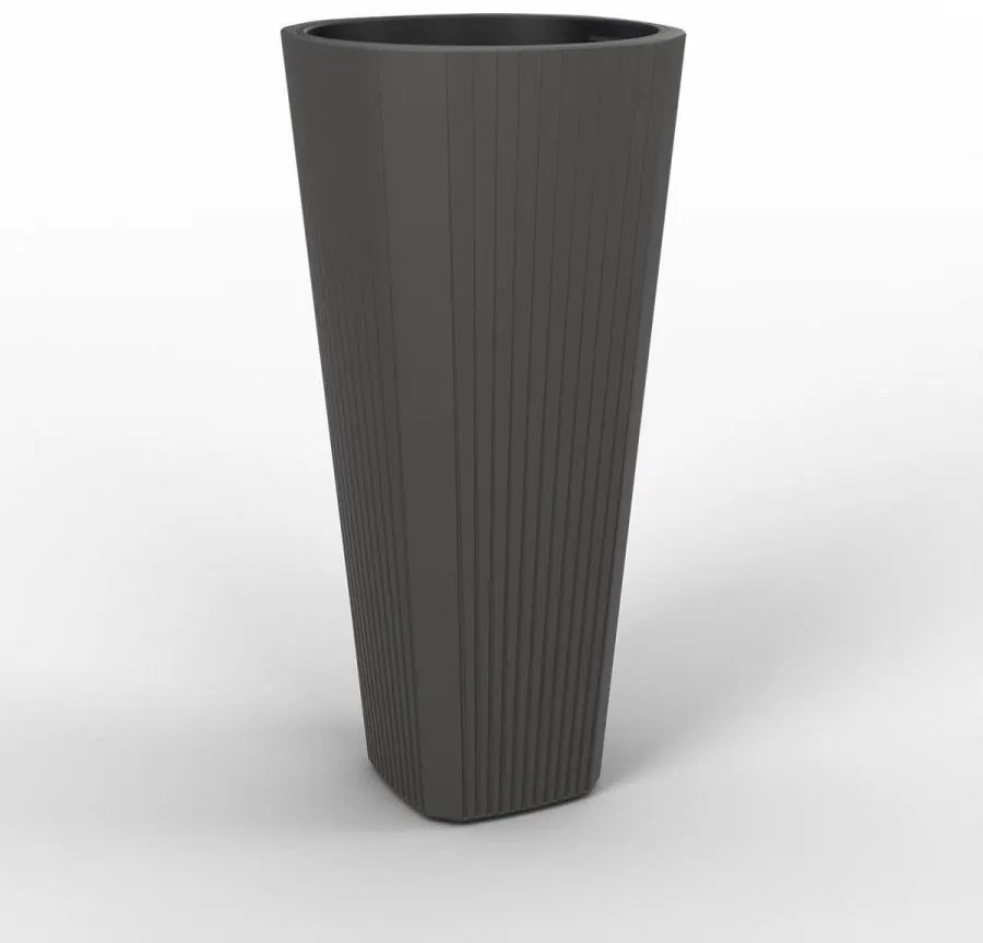 Kvetináč UH o388 mm MUZA antracit výška 807 mm s vložkou KLC