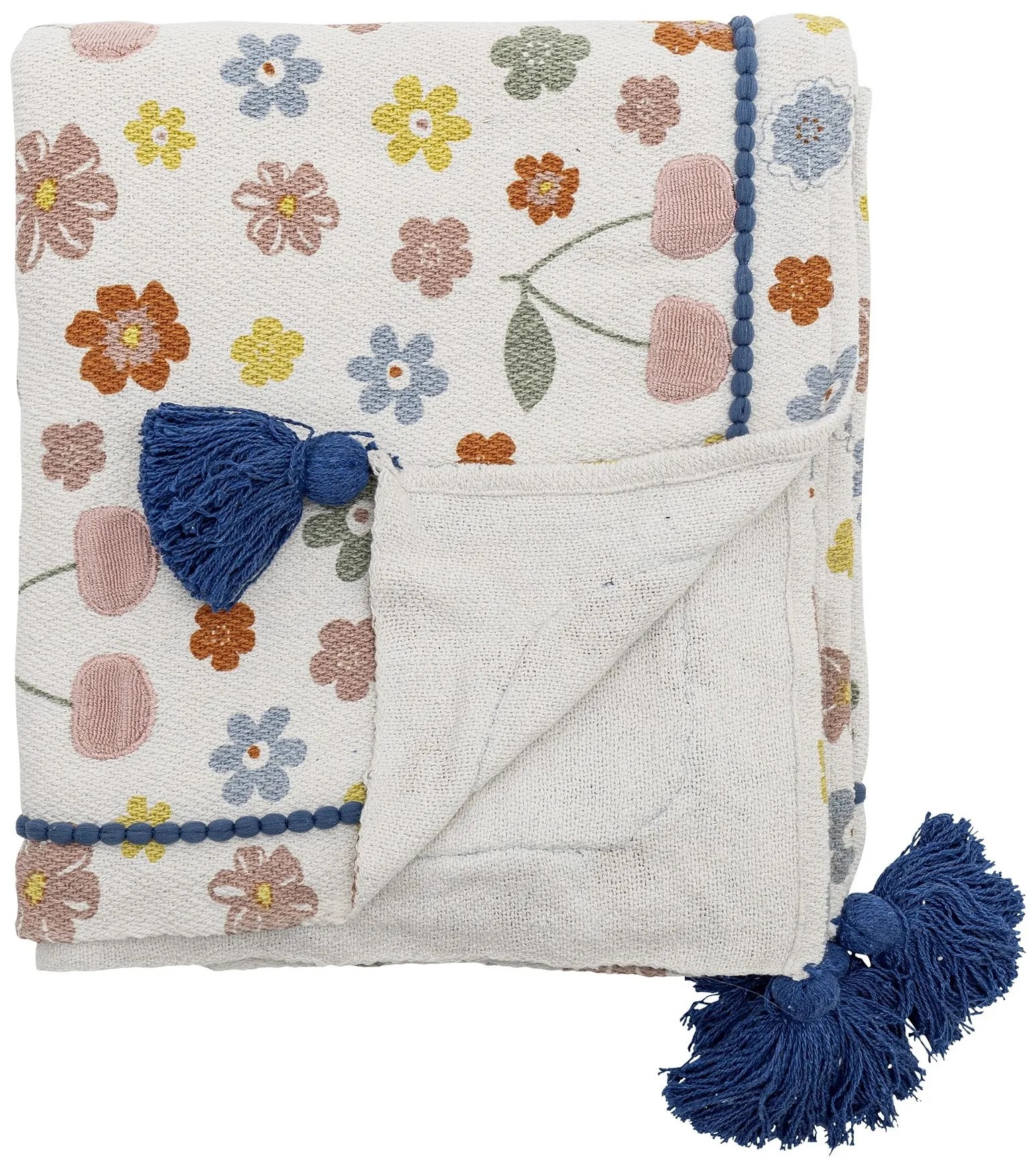 Bloomingville Mini Detská deka z recyklovanej bavlny Cherry