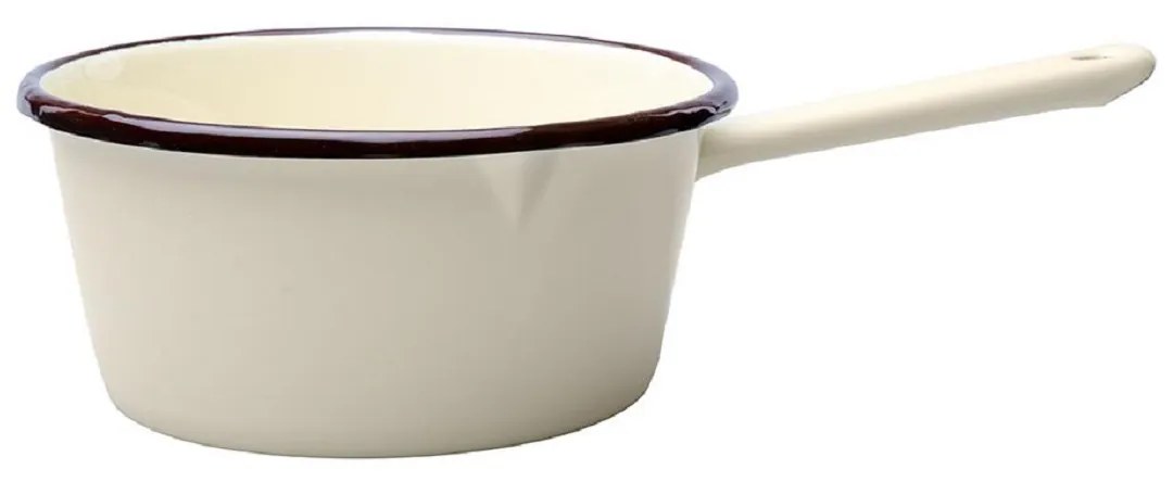 EMALIA Kastrólik smaltovaný 16cm 1,23l krémový