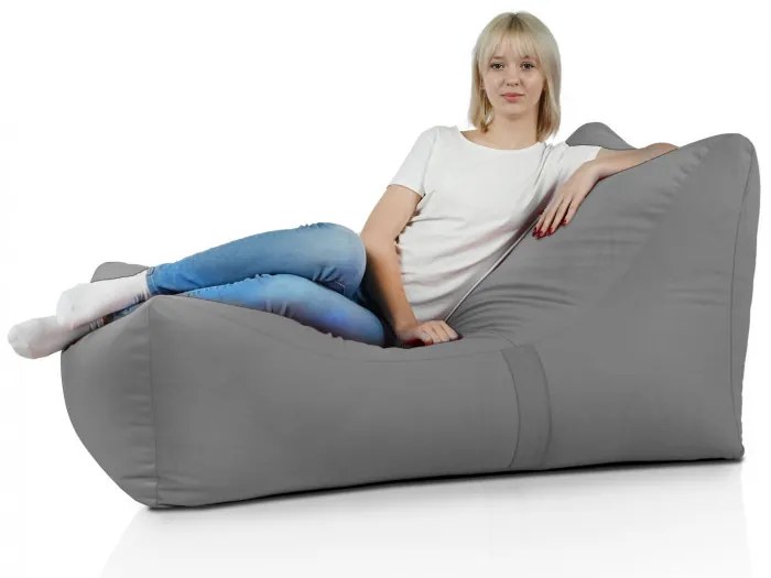 Sedací vak Atény Plyš Farba: Sivý