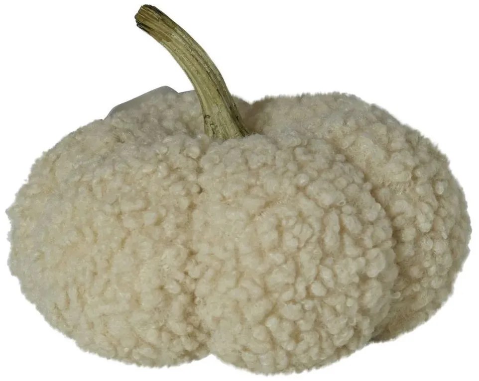 Béžová plyšová dekorace dýně Pumpkin L - Ø 25*19 cm