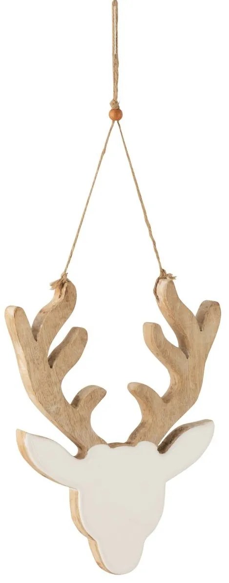 Závesná drevená dekorácia Jelen - 19 * 1,5 * 26cm