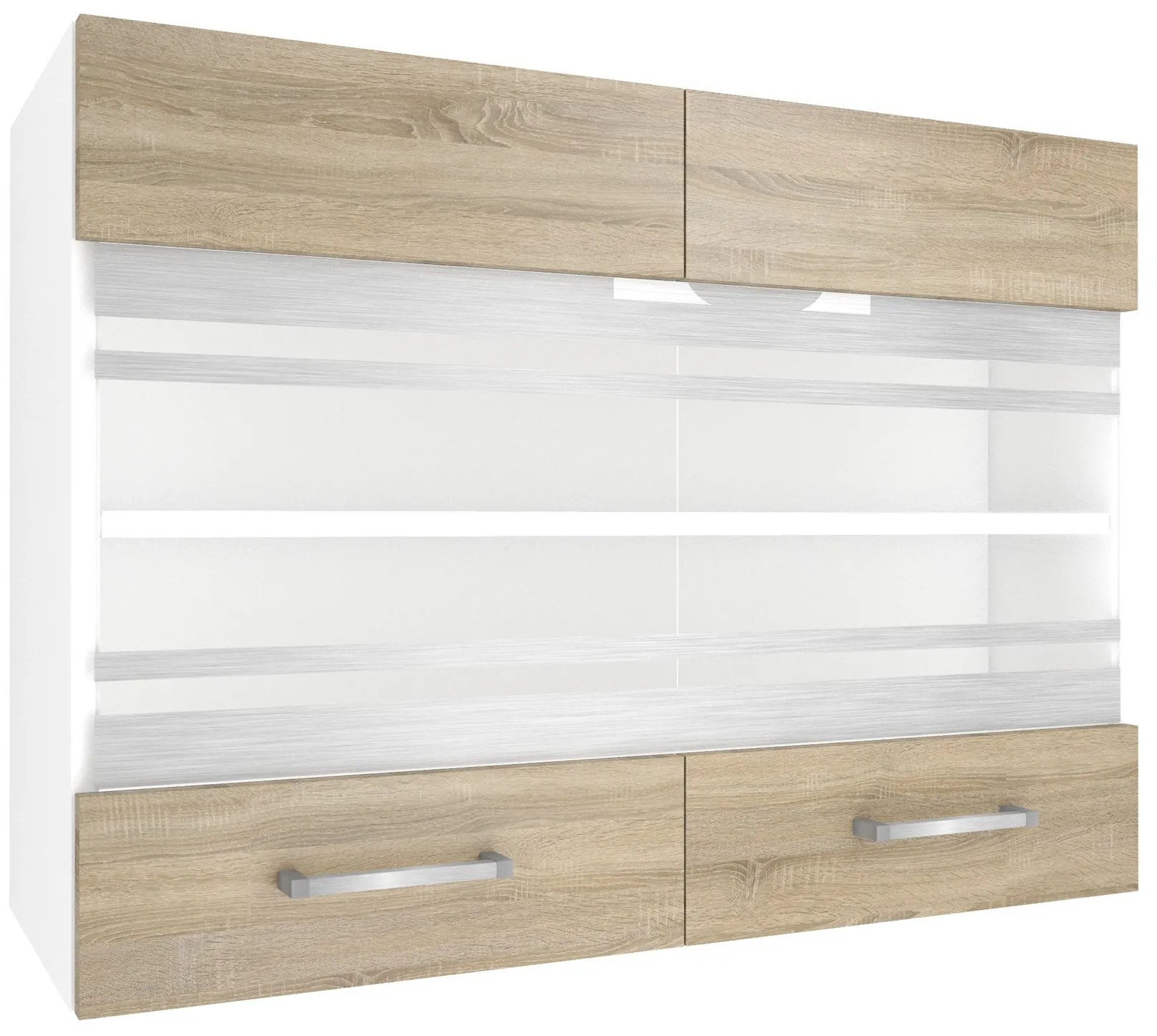 Kuchynská skrinka Belini horná 80 cm dub sonoma TOR SGW80/2/WT/DS/0/P