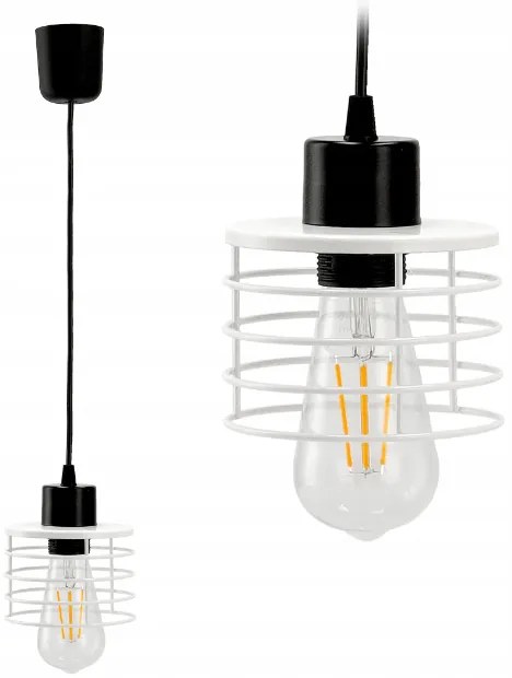 BERGE Stropné závesné svietidlo - 1xE27 - SPRING WHITE