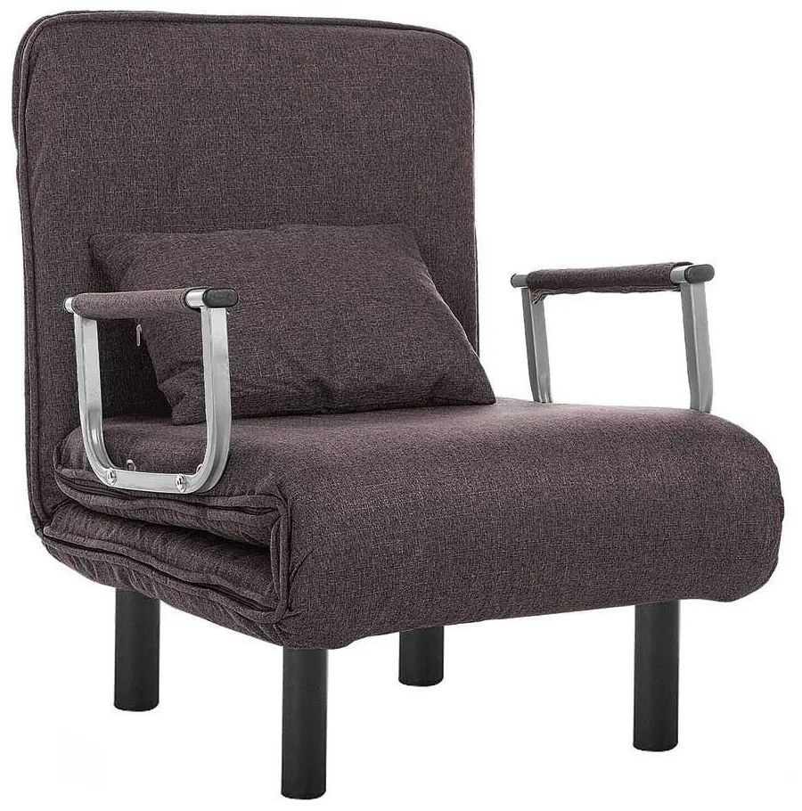 Kreslo a posteľ v jednom, rôzne farby- hnedá