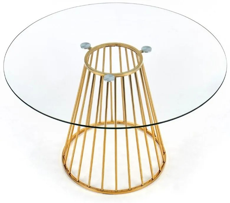 Jedálenský stôl Liverpool, číra / zlatá