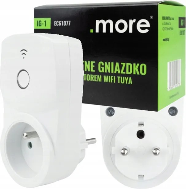 ECOLIGHT Múdra zásuvka s Tuya WiFi programátorom