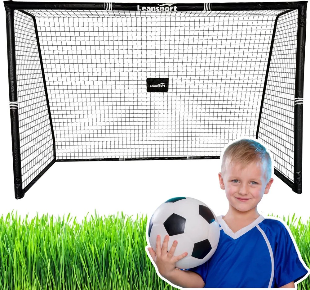 LEAN Sport Futbalový gól Prenosný pre deti Kov 300 × 200 × 120 cm