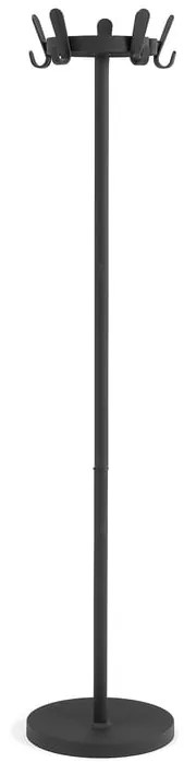 Vešiak na kabáty GRAPHITE, 5 dvojitých háčikov, čierny