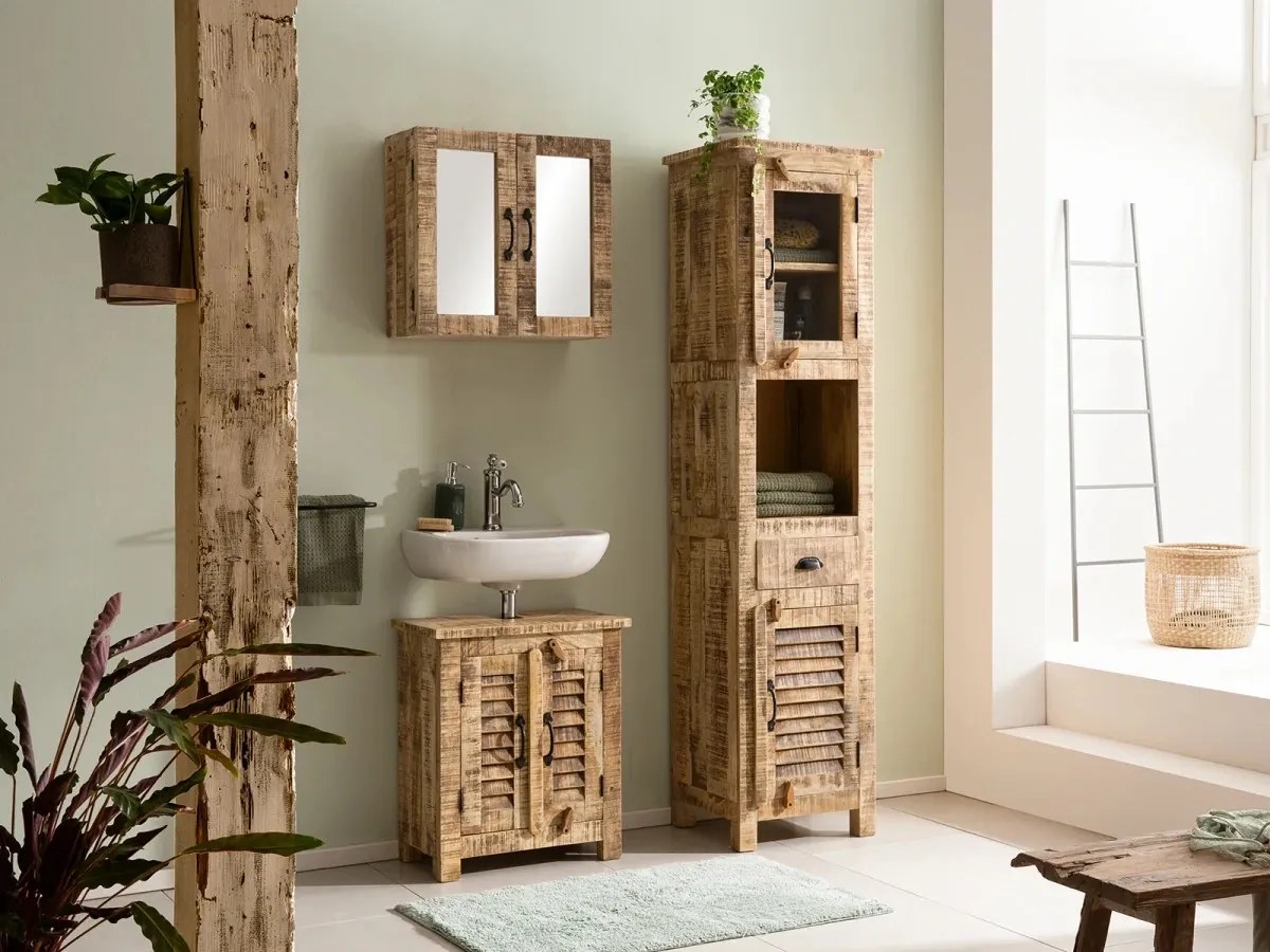 furniture-nabytek.cz - Masívny kúpeľňový set Caribou II, 3-dielny