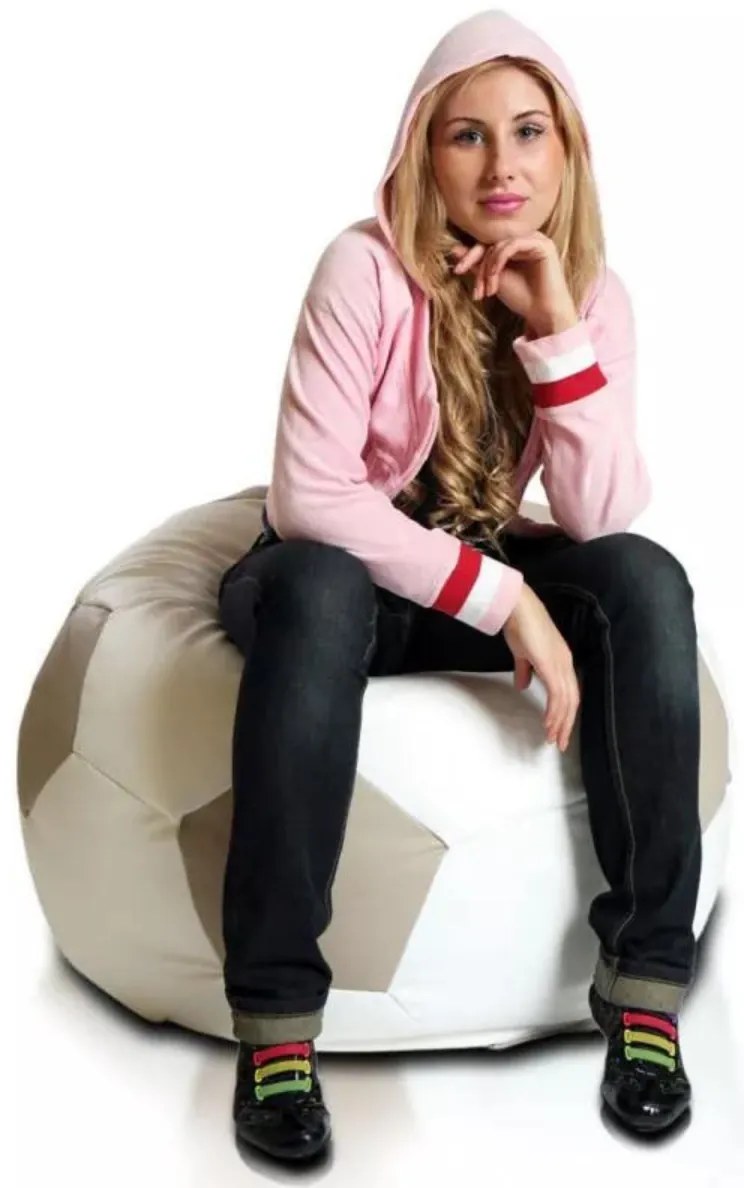 Sedací vak Sport XL – veľká lopta pre fanúšikov športu a pohodlia Farba: E17 - cappucino