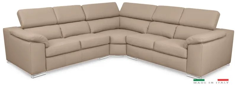 Kožená rohová sedacia súprava LOREN II XL, béžová (madras - 142 taupe)