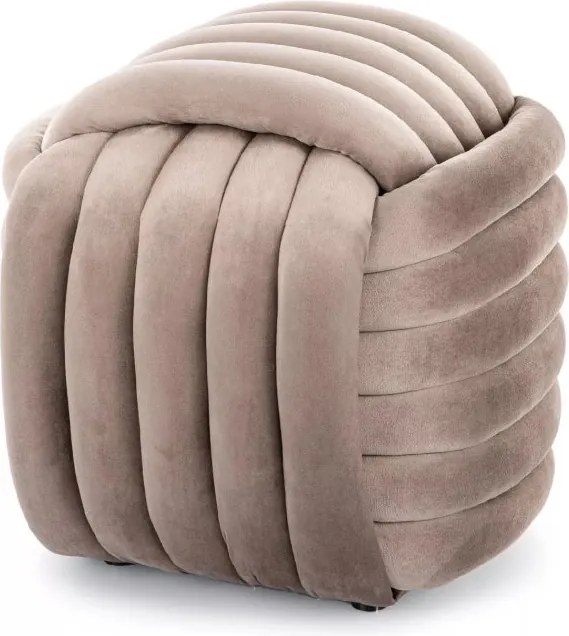 SI Bruni Velvet taburetka tmavá béžová