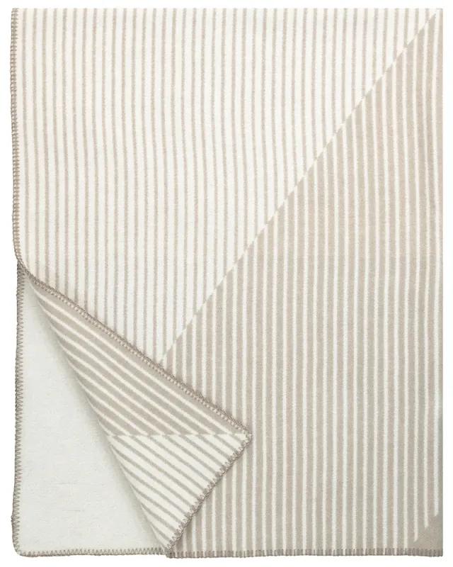 Vlnená deka Rinne 130x180, béžovo-biela