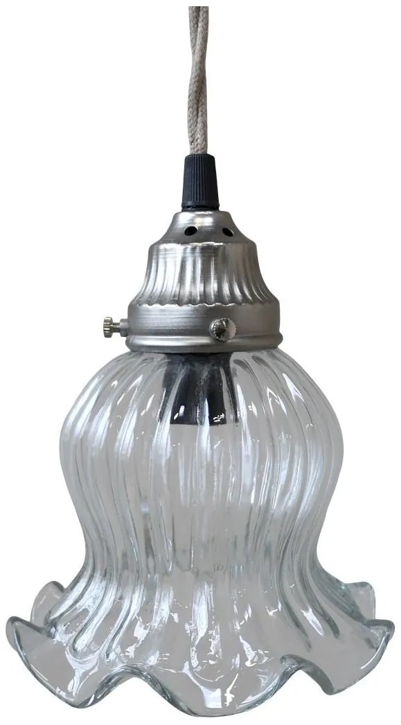 Závesné ručne vyrobené svetlo so skleneným tienidlom Sione - Ø 14*20cm/ E14 / 40W