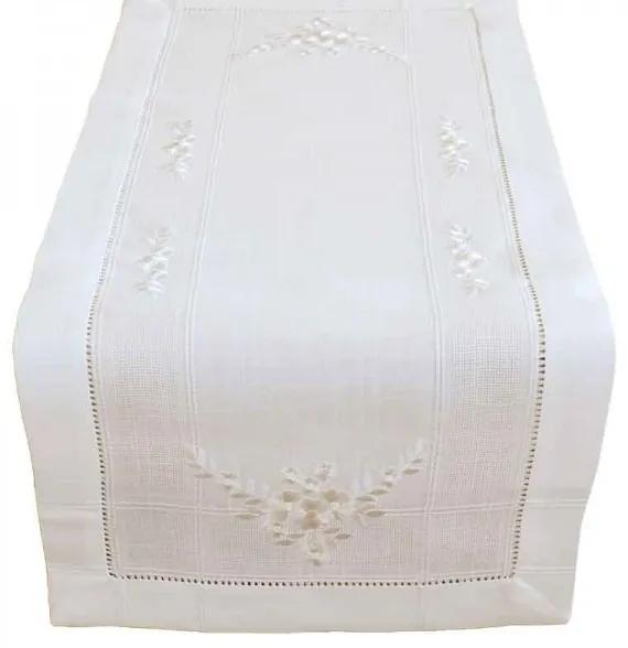 Obrus Biely kvet 40x90 cm
