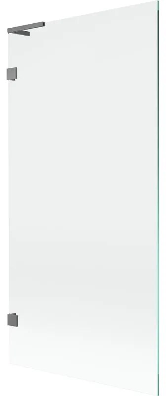 Mexen, Mexen Lunar L 1-krídlová vaňová zástena 90 x 150 cm, transparentná, pištoľový kov - 897L-090-000-95-00