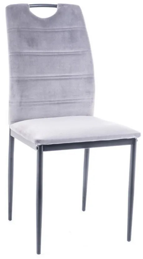 Jedálenská stolička Rip Velvet, svetlo sivá