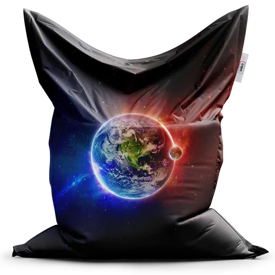 Sedací vak Classic zem - detský, čierna