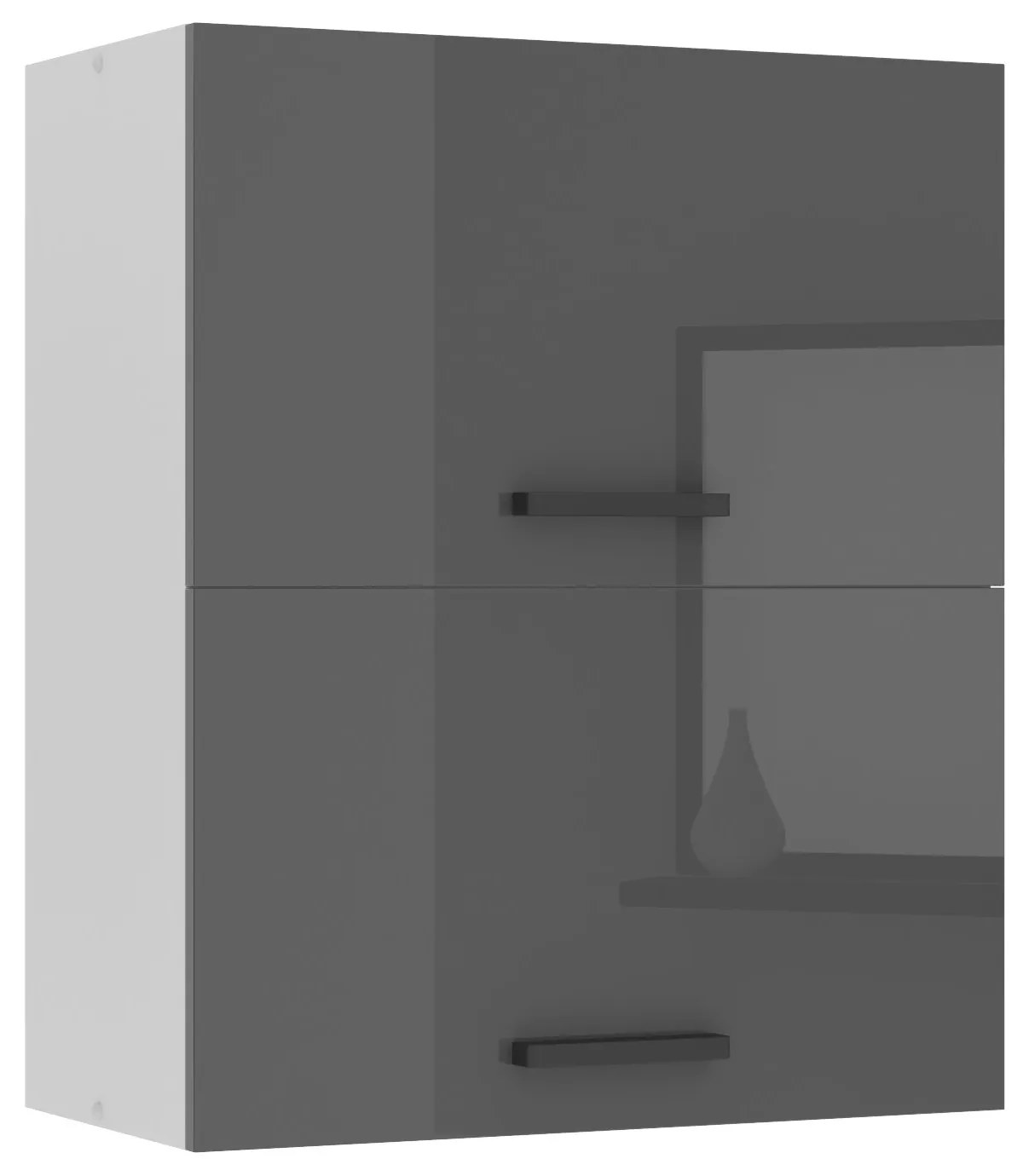 Kuchynská skrinka Belini Premium Full Version horná 60 cm šedý lesk