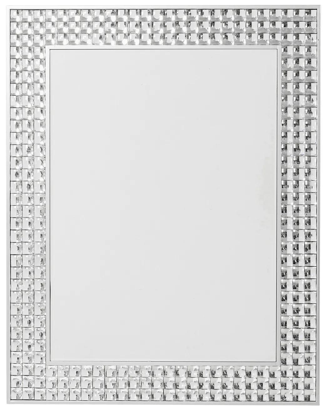Crystal nástenné zrkadlo strieborné 80x100 cm