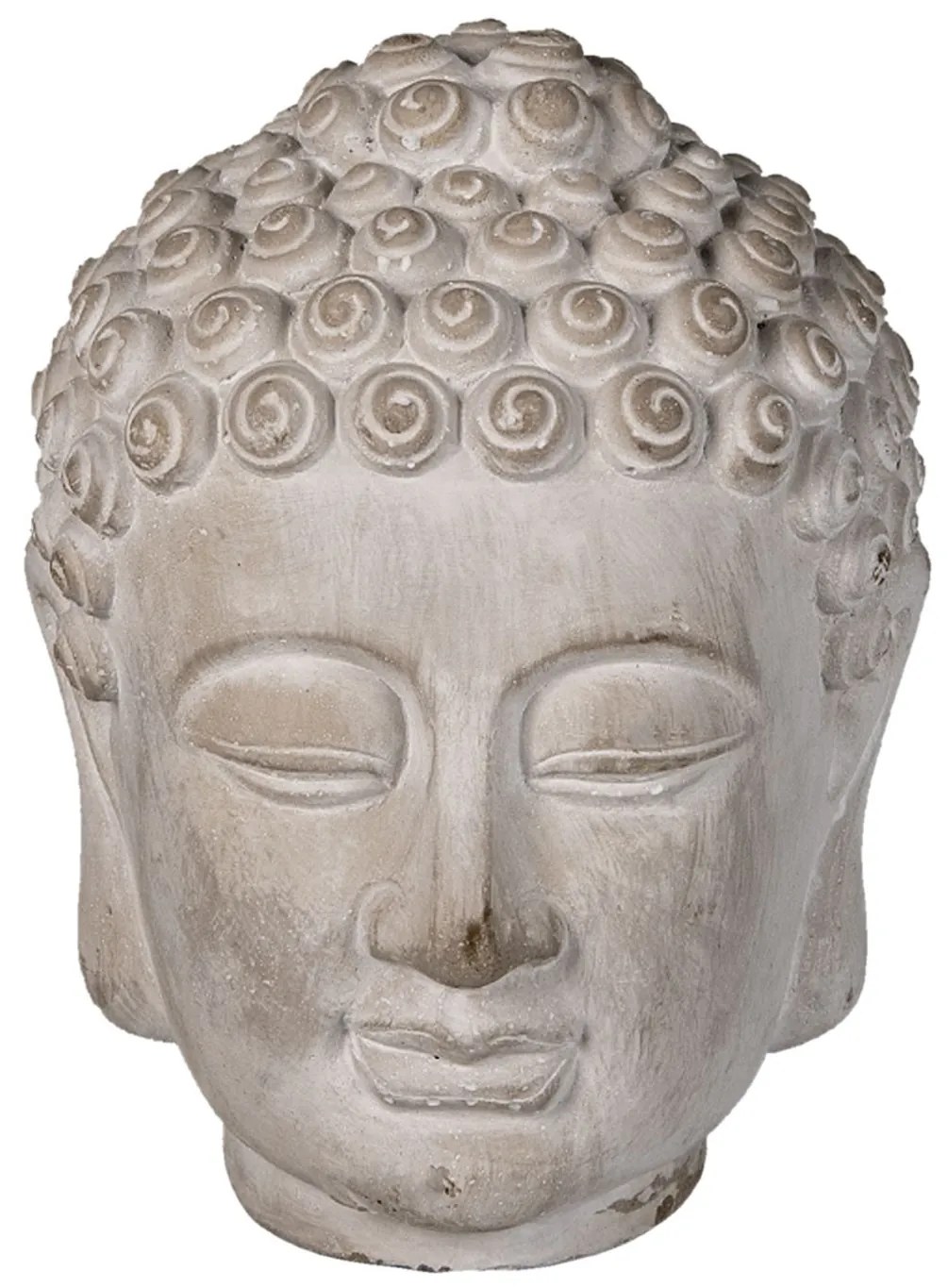 Dekorácie šedá hlava Budhu S- 13*14*17 cm Dekorácie šedá hlava Budhu S- 13*14*17 cm