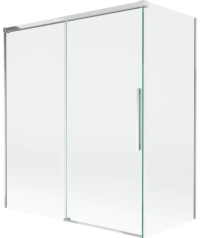 Mexen Rox, 2-krídlová posuvná vaňová zástena 140 + 70 x 150 cm, 8mm číre sklo, chrómový profil, 8C9-140-070-01-00