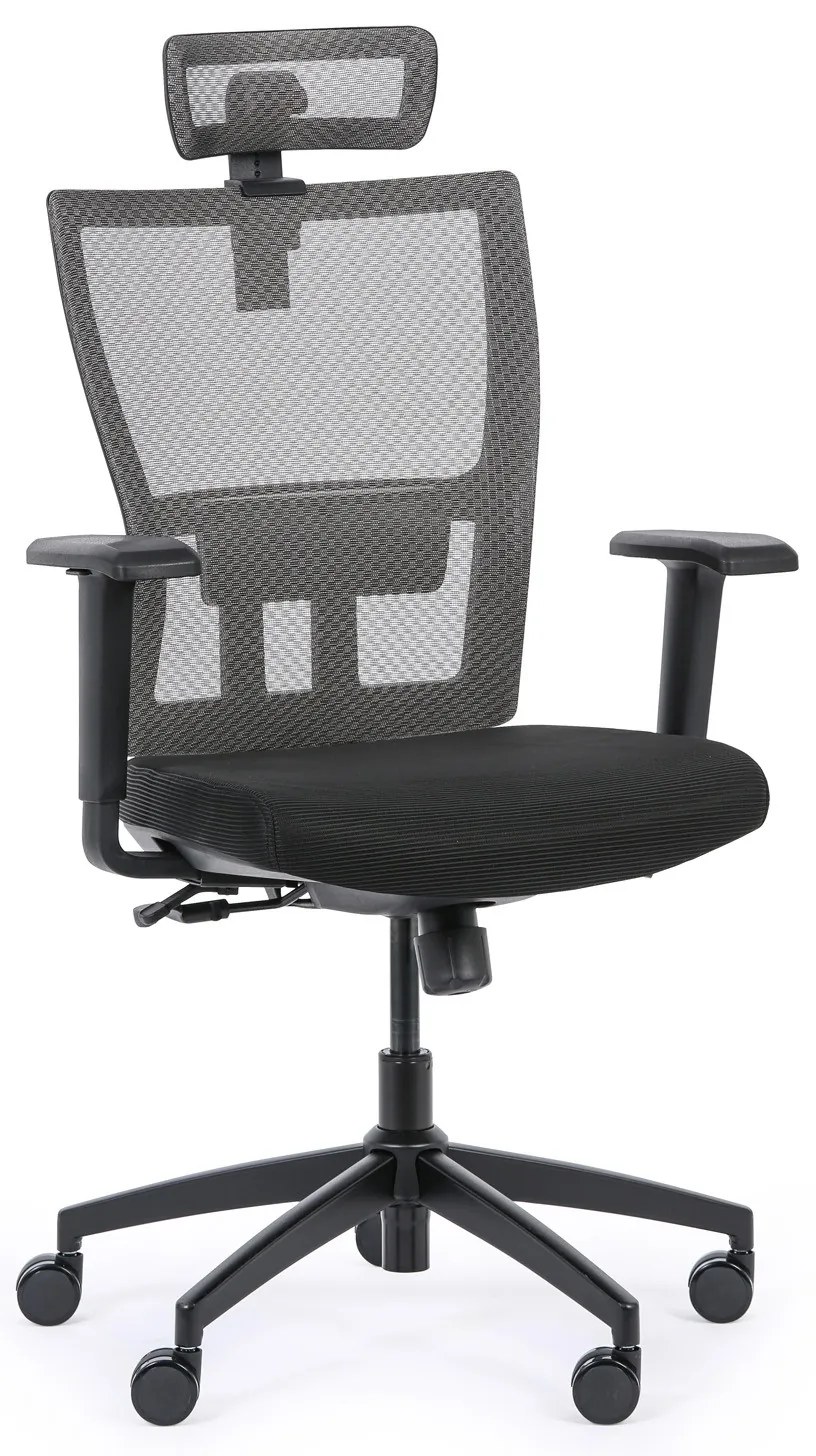 Kancelárska stolička AM, čierná/sivá