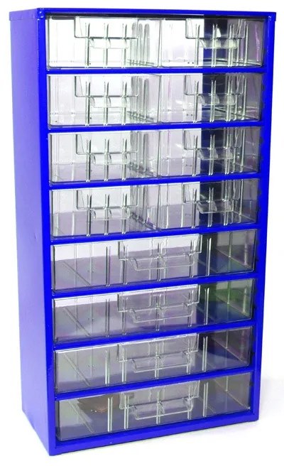 Kovová skriňa so zásuvkami, 306 x 155 x 552 mm, 8x M, 4x L