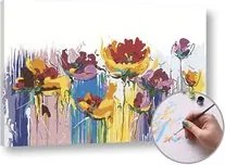 Maľovanie podľa čísel FAREBNÉ KVETY – stredná náročnosť