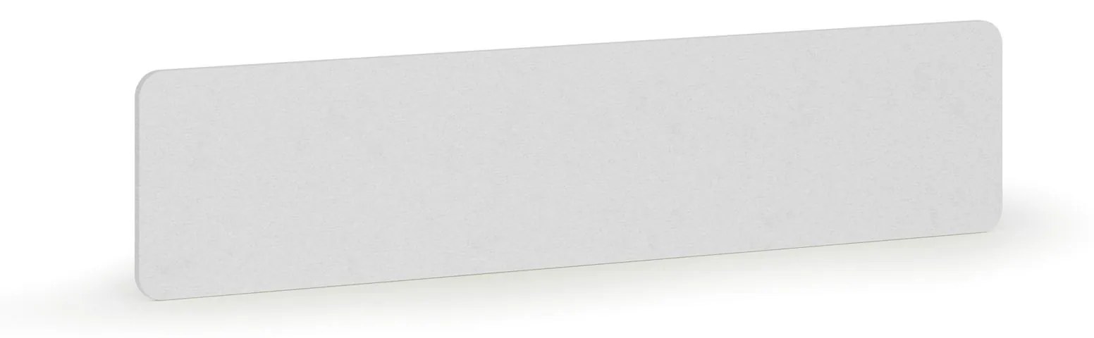 Akustický paraván na stôl, textilný, 180 x 40 cm, biela