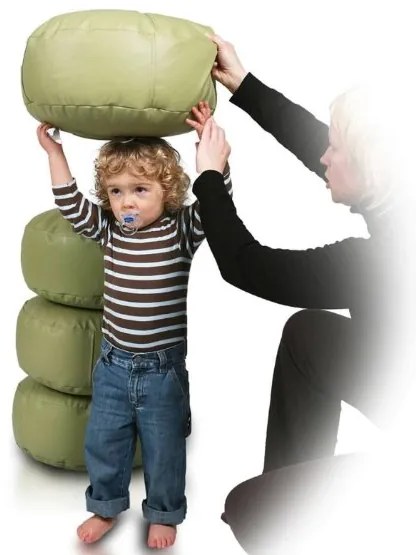 Sedací vak Classic zelená olivová 50L ekokoža TiaHome