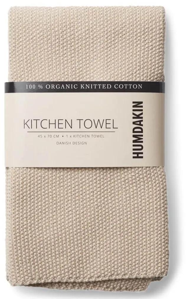 Humdakin Pletená utierka z organickej bavlny Light Stone