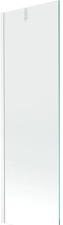 Mexen Next, vaňová zástena 1-krídlová 60 x 150 cm, fixné krídlo, 6 mm číre sklo, biely profil, 895-060-000-00-00-20