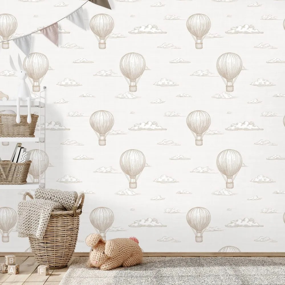 Tapeta teplovzdušné balóny v oblakoch