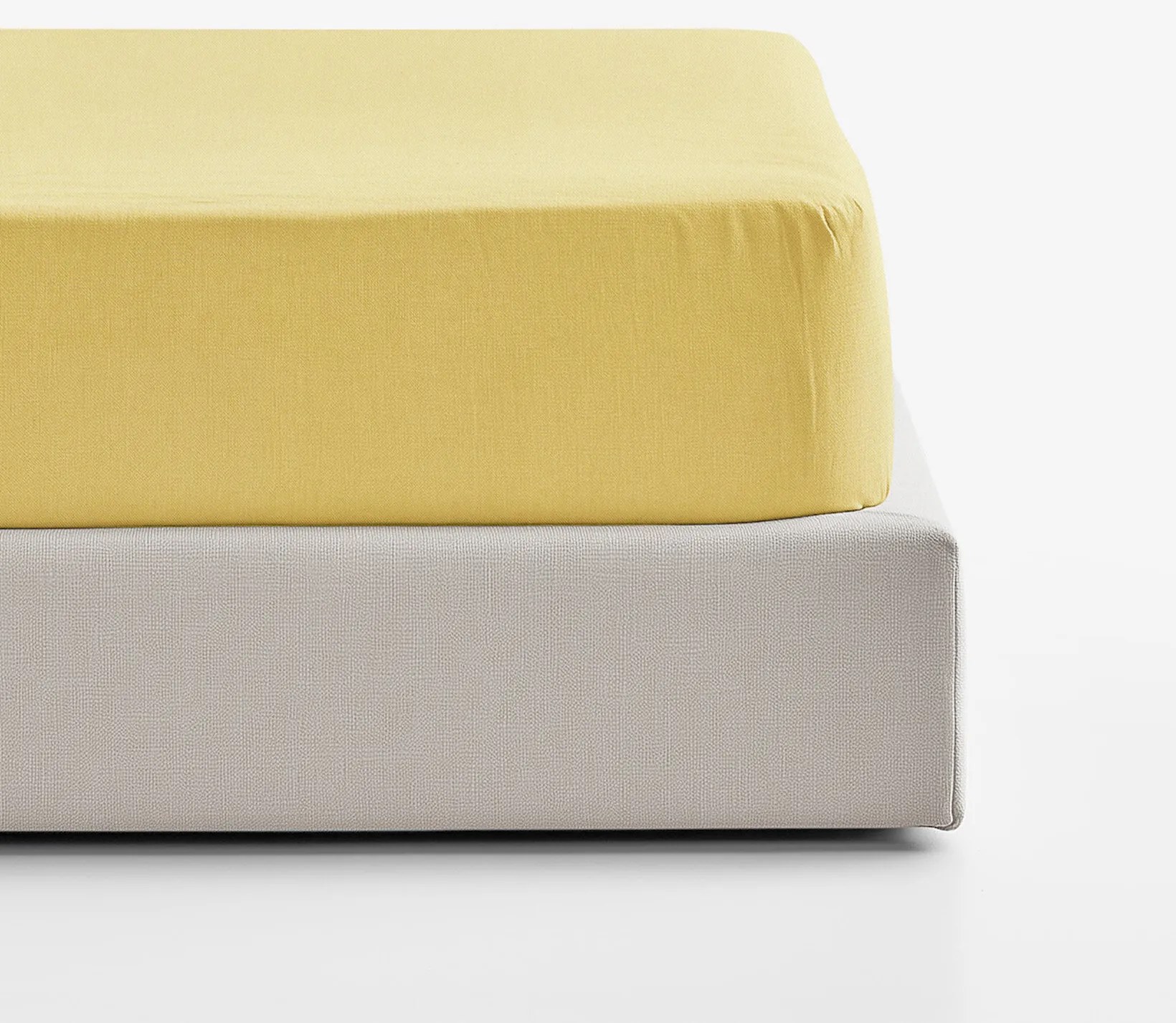 Goldea napínacia plachta z ľanovej zmesi - žltá 180 x 200 cm