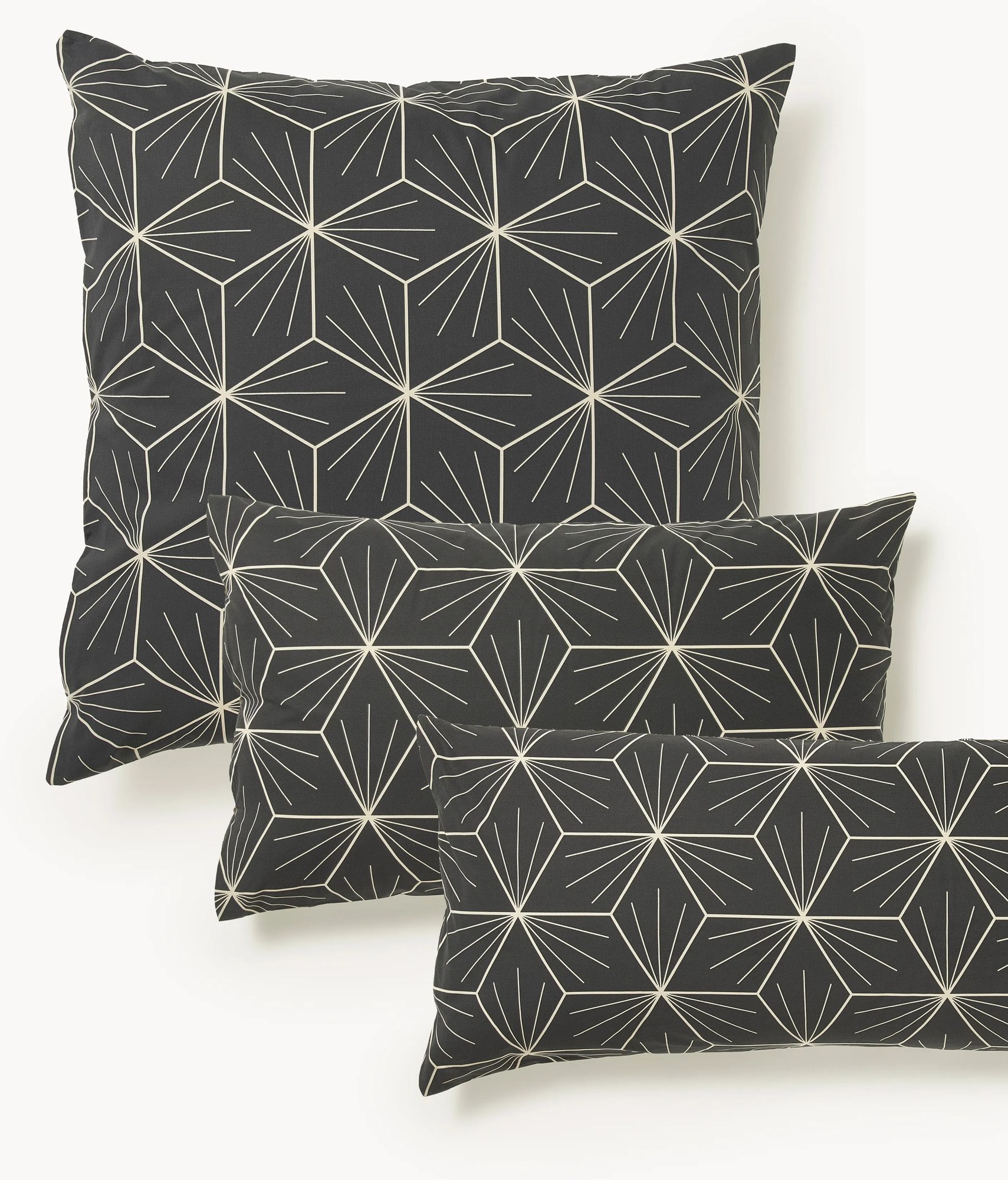 Obojstranná bavlnená obliečka na vankúš s geometrickou potlačou Ilda