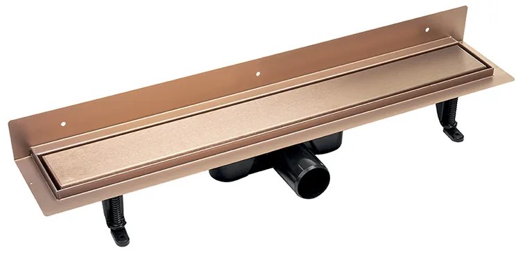 Laveo Basso, lineárny odtok s mriežkou 60 cm, ružové zlato, LAV-COB_861D