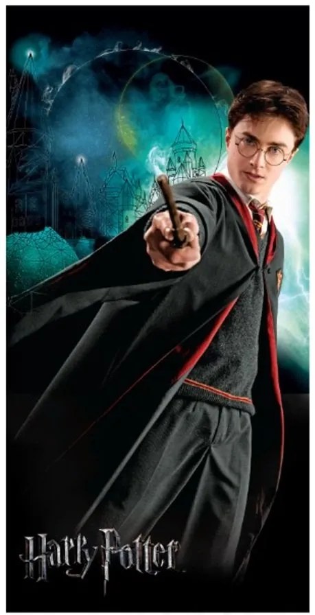 Plážová osuška Harry Potter - mladý čarodejník