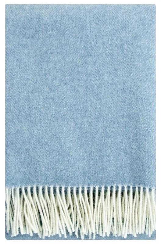 Vlnená deka Arvo 130x180, prírodne farbená modrá / Finnsheep