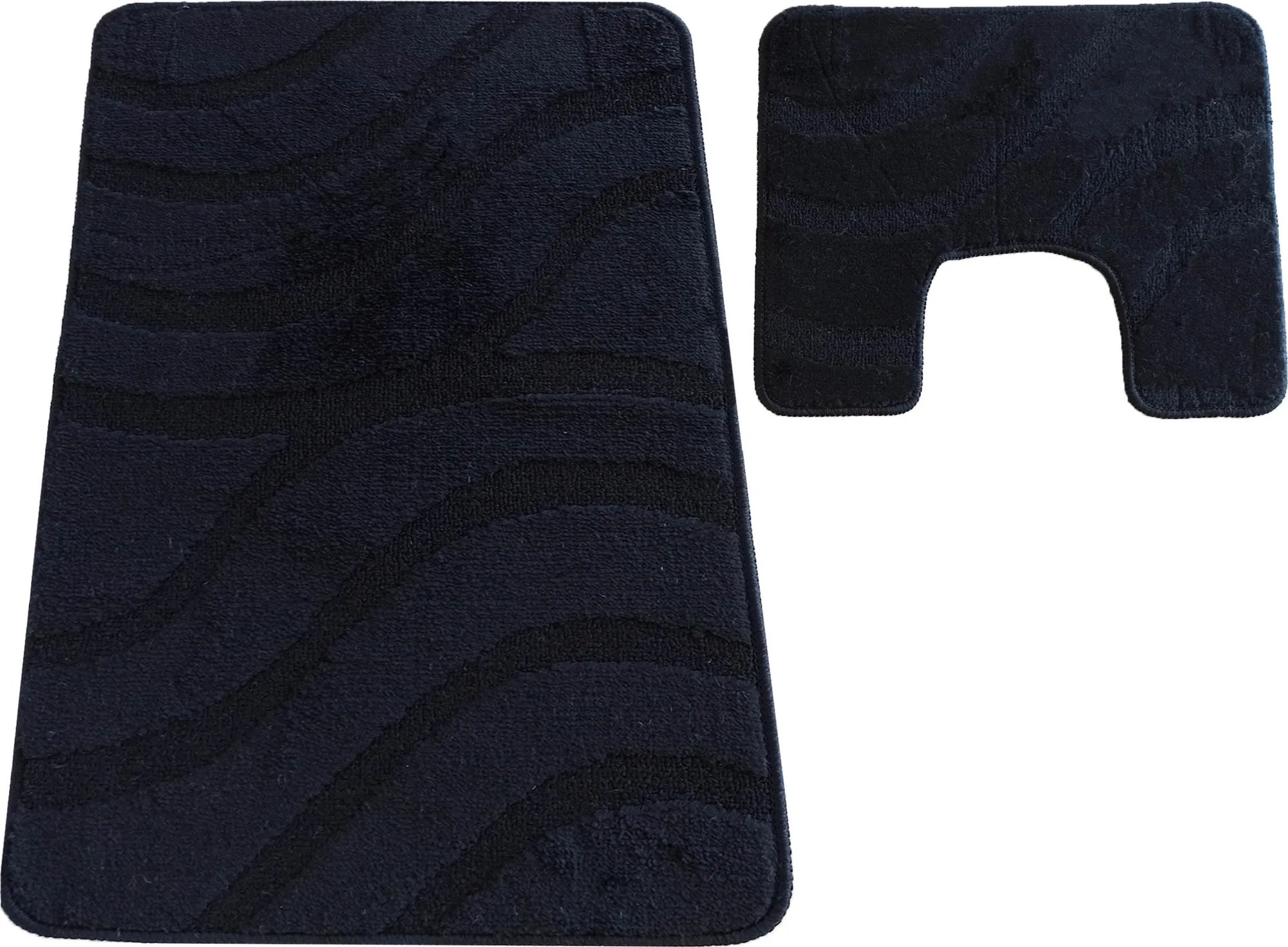 DY Kúpeľňová sada koberčekov s výrezom Symphony - čierna